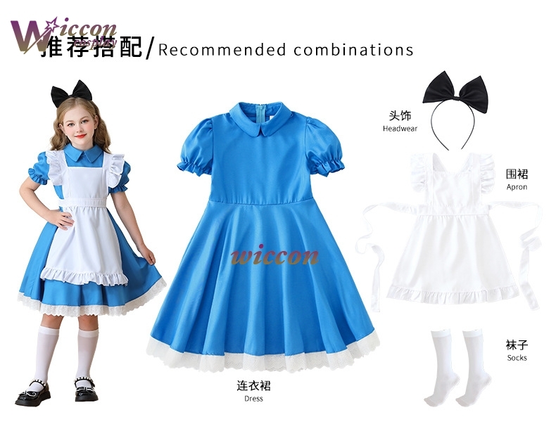 Party Games Alice In Wonderland - Crianças lolita empregada cosplay crianças meninas