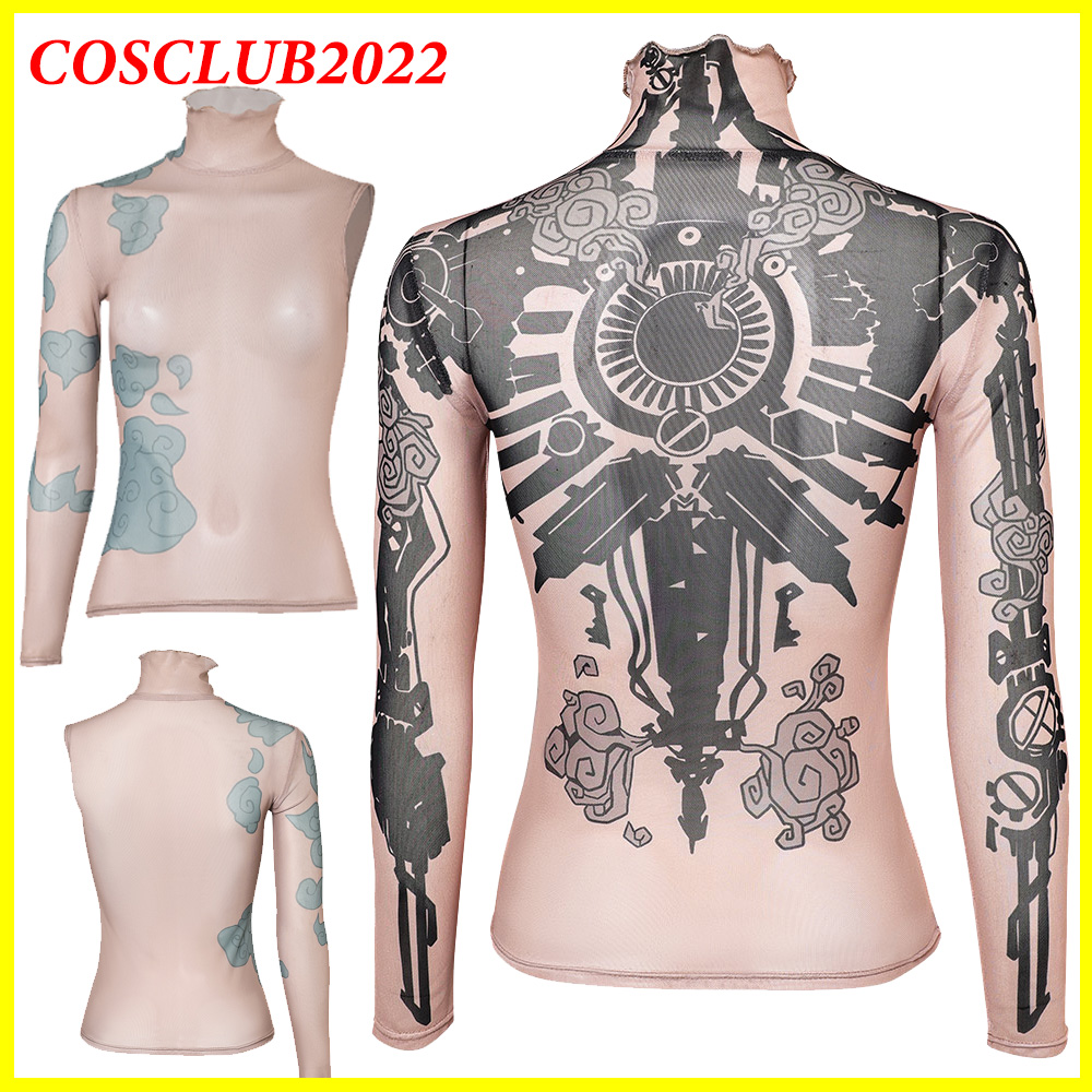 Party Games Summer - Mulheres arcano jinx cosplay camisa tatuagem