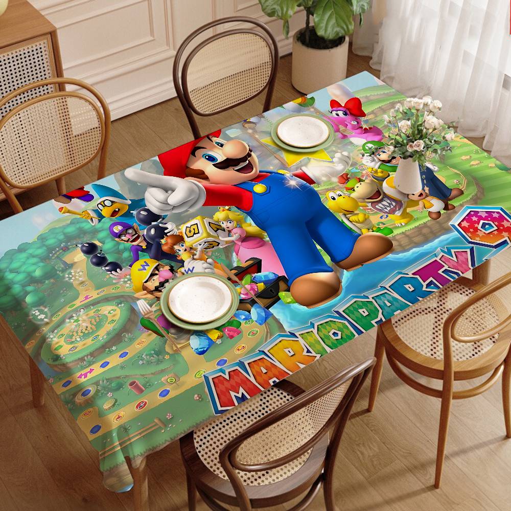Party Games Mario - Toalhas de mesa para casa com
