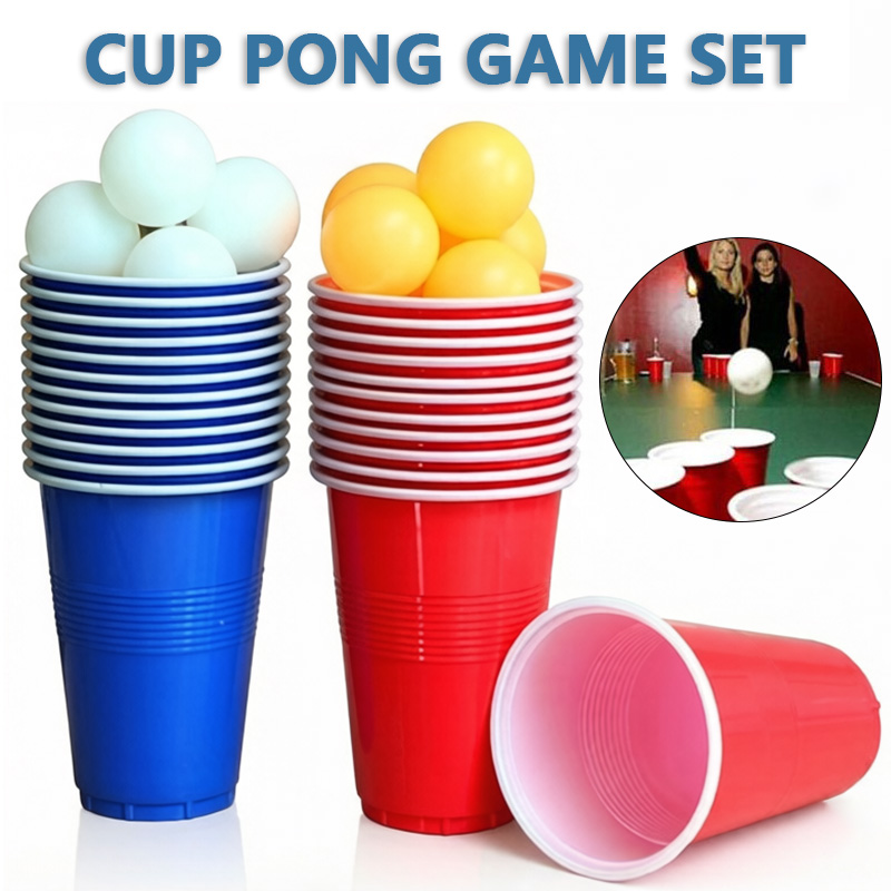 Party Games Jenga - Conjunto de Jogo Beer Pong e