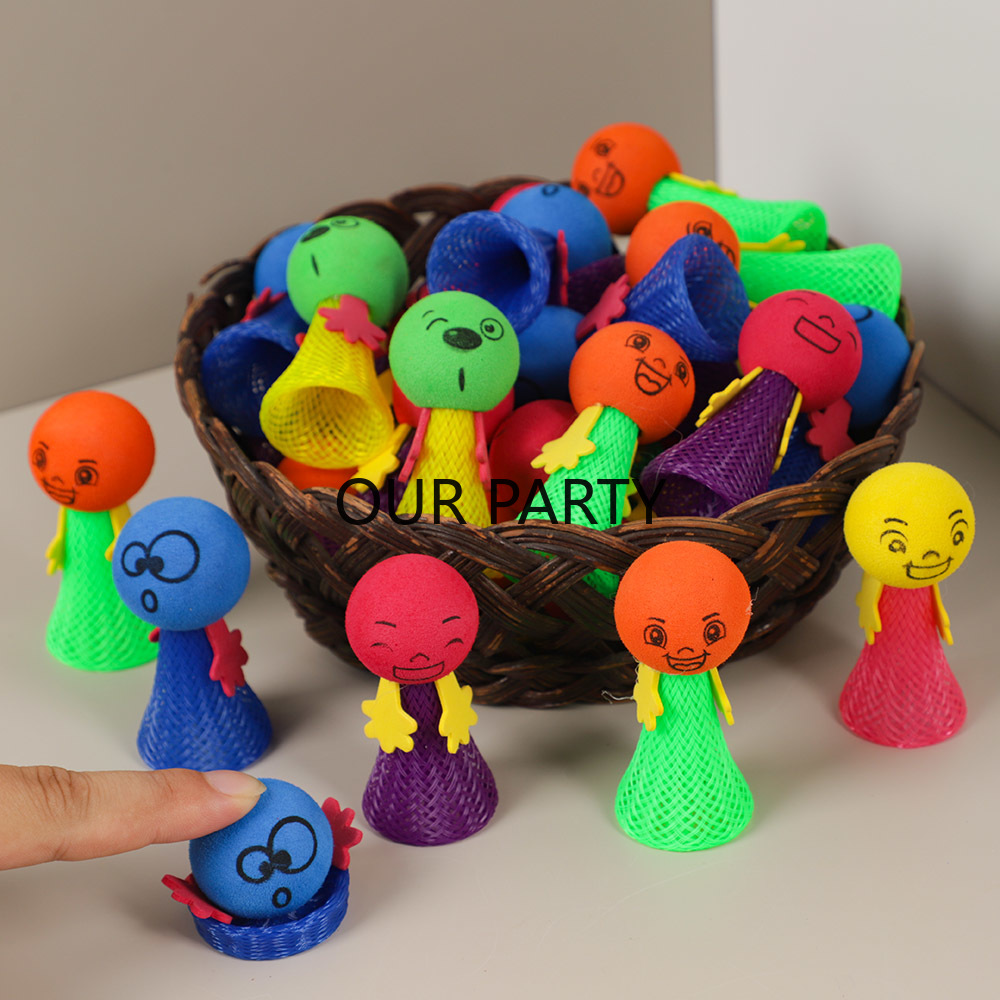 Party Games Jenga - Colorido pequeno Bounce Elf Jumping Doll,