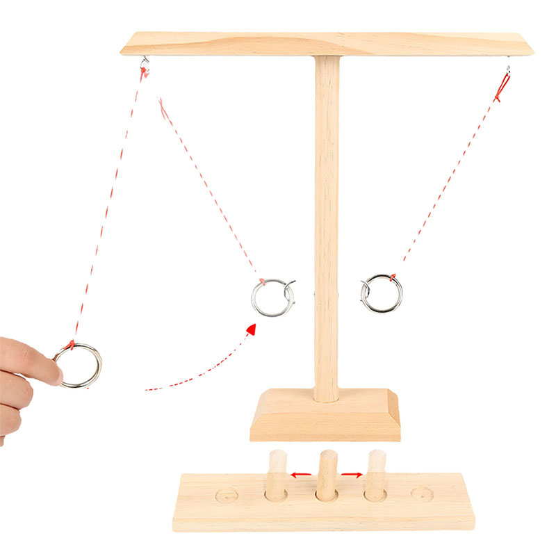 Party Games Jogos - Madeira Ring Toss Game Table Hook,