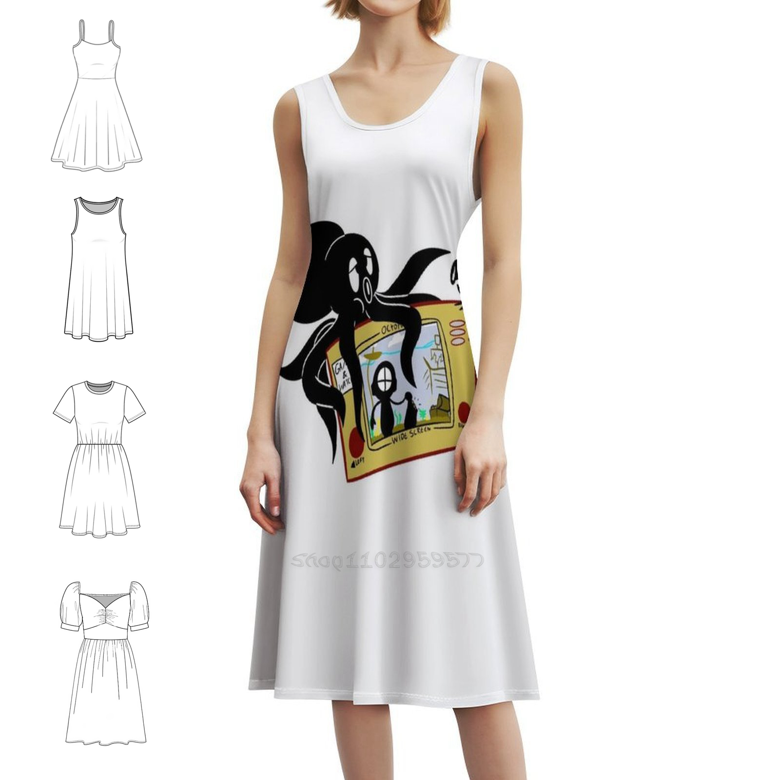 Party Games Summer - Polvo vintage boêmio vestido manga bufante