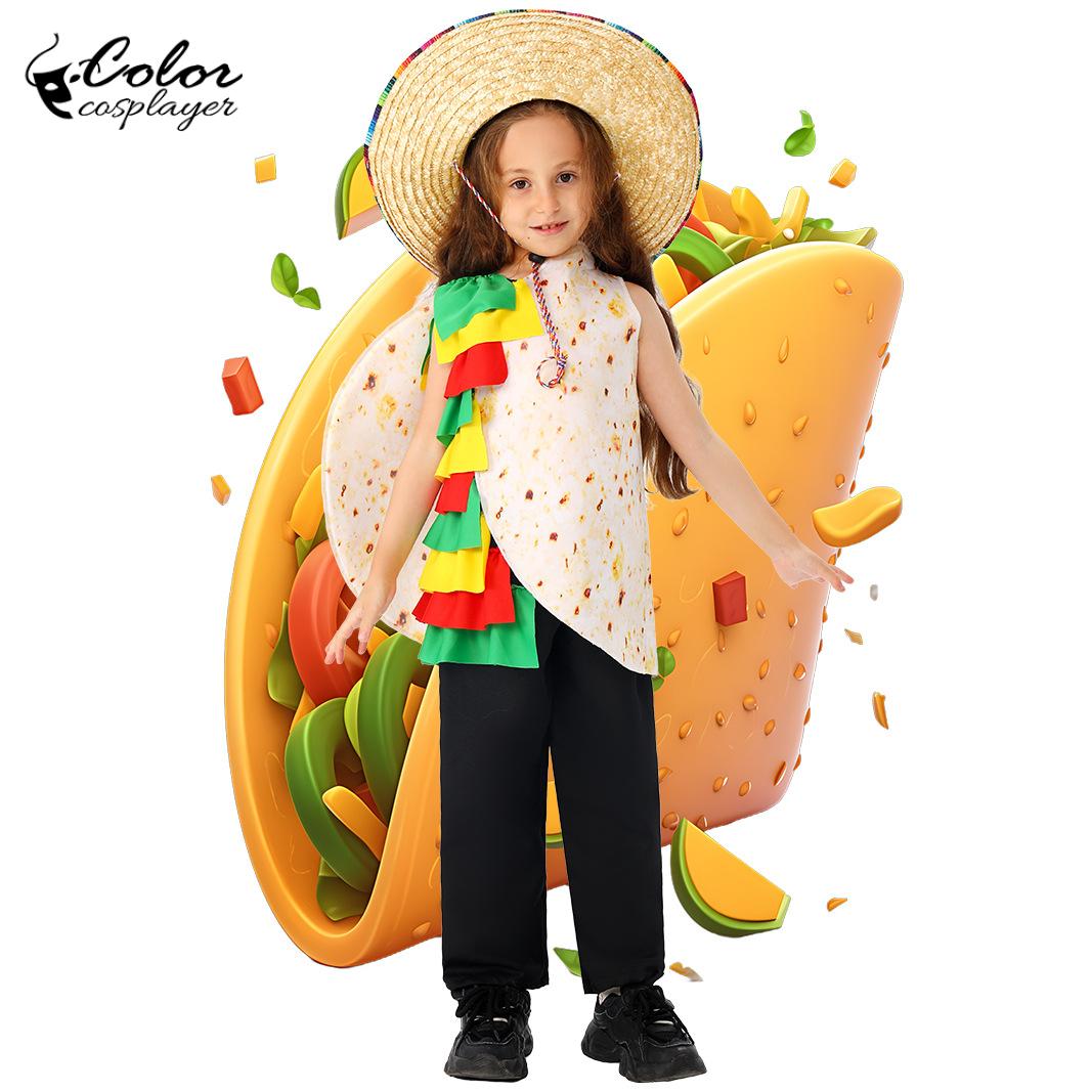 Party Games Children - Crianças engraçado mexicano tortilla burrito traje