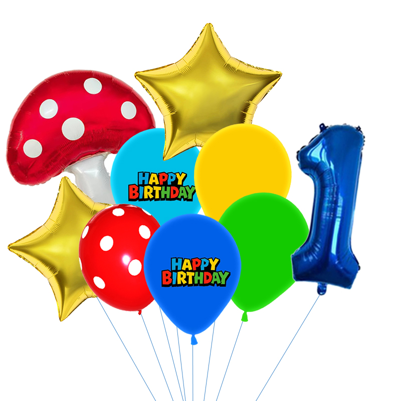 Balões em Forma de Cogumelo Ve - Party Games Mario avaliação e preço