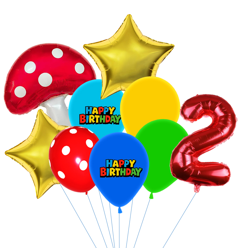 Balões em Forma de Cogumelo Ve - Party Games Mario avaliação e preço