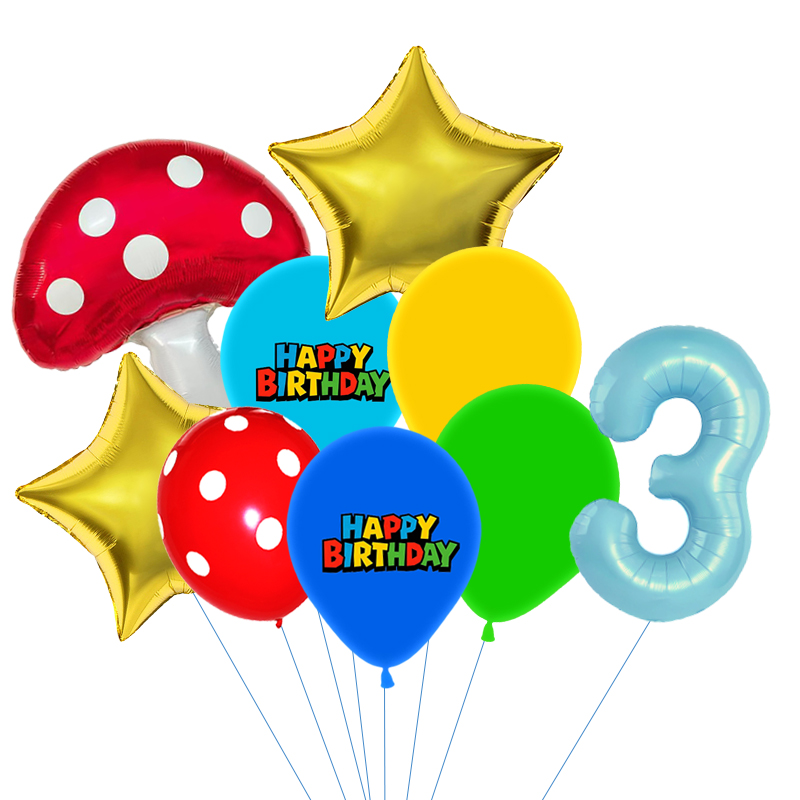 Balões em Forma de Cogumelo Ve - Party Games Mario avaliação e preço