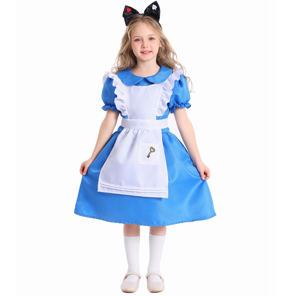 Vestido azul para meninas, fan - Party Games Alice In Wonderland avaliação e preço